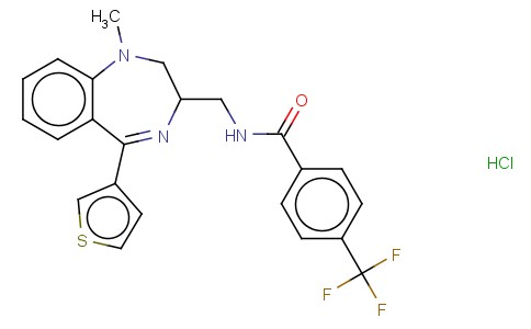 BENZAMIDE, N-((2,3-DIHYDRO-1-METHYL-5-(3-THIENYL)-1H-1,4-BENZODIAZEPIN-2-YL)METHYL)-4-(TRIFLUOROMETH